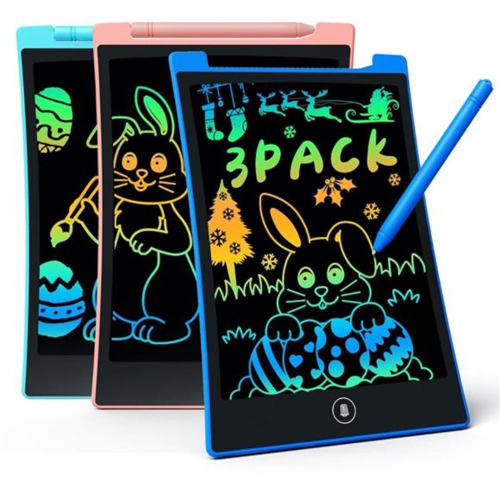 Kids Toys 3 Pack LCD Writing Tablet, Colorful Toddler Drawing Pad Doodle Board